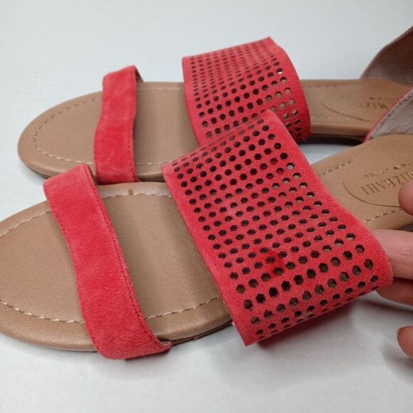 Isaac Mizrahi red ankle strap sandals size 8 - Picture 6 of 10